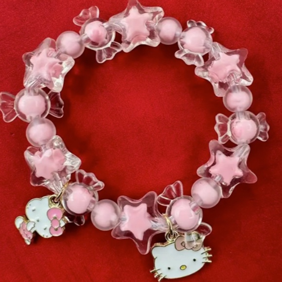 Hello Kitty Charm Bracelet, Cute & Elegant Style Resin Bead Wristband - NWT - Picture 1 of 3